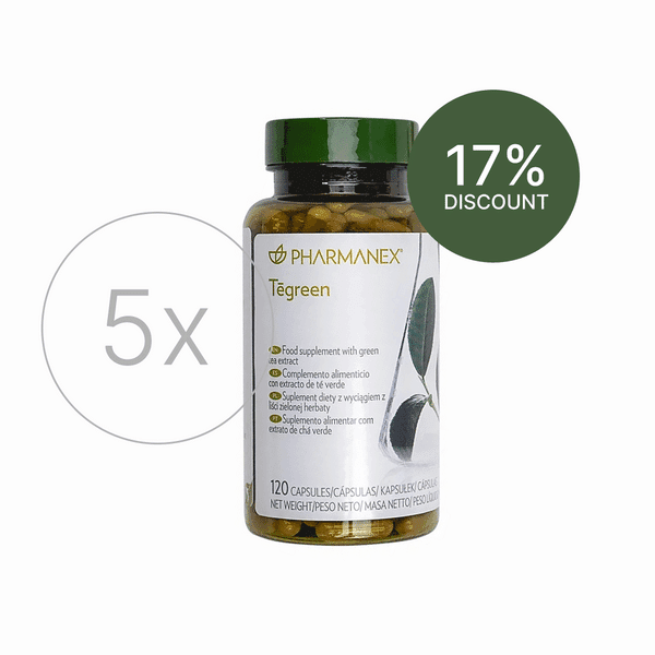 Pharmanex Tegreen 120 Count (Deutschland) - 5er-Packung | NuBest Skin